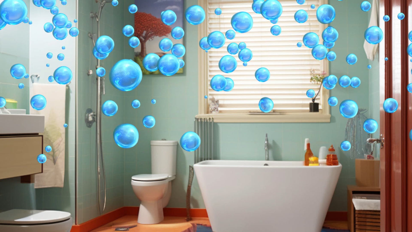 Bubble Shower Stream Alert - Full Screen Animated Overlay with Transparent Background - 1920x1080 - Instant Download - Bubbles Animation