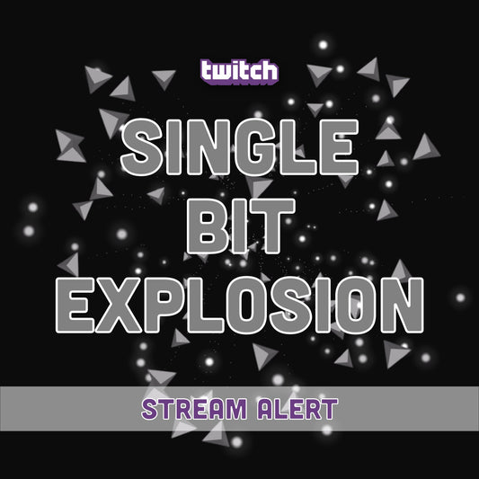 Bit Explosion Stream Alert - Twitch Cheer Animation - Full Screen Animated Overlay w/ Transparent Background - 1920x1080 - Instant Download