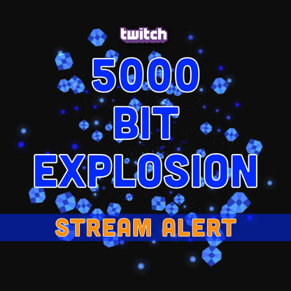 5000 Bit Explosion Cheer Alert Animation - Full Screen Twitch Stream Effect Overlay w/ Transparent Background - 1920x1080 - Instant Download