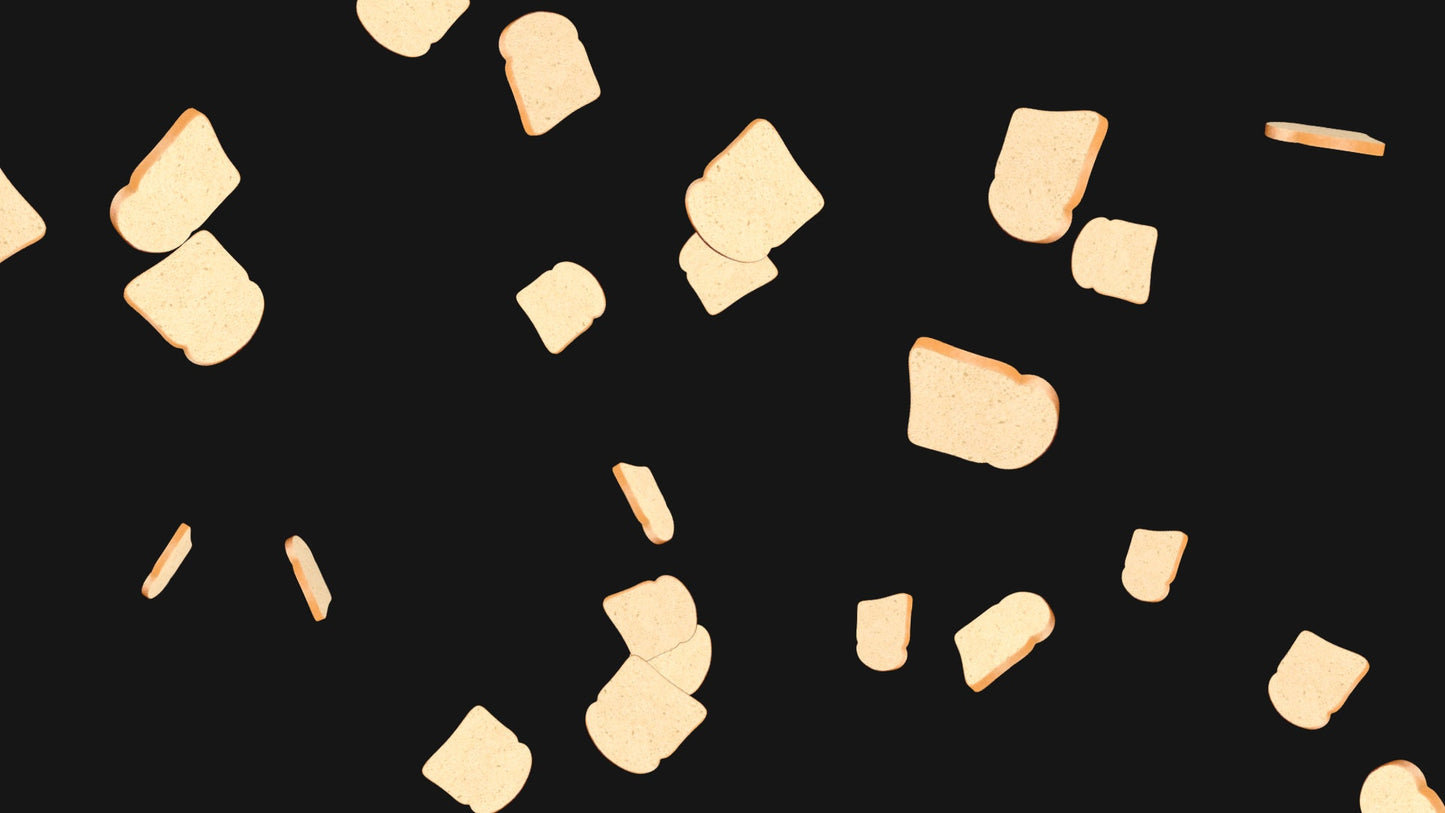 Bread & Butter Stream Alert Bundle - Two Fun Food Animations - Full Screen Overlays w/ Transparent Background - 1920x1080 - Instant Download