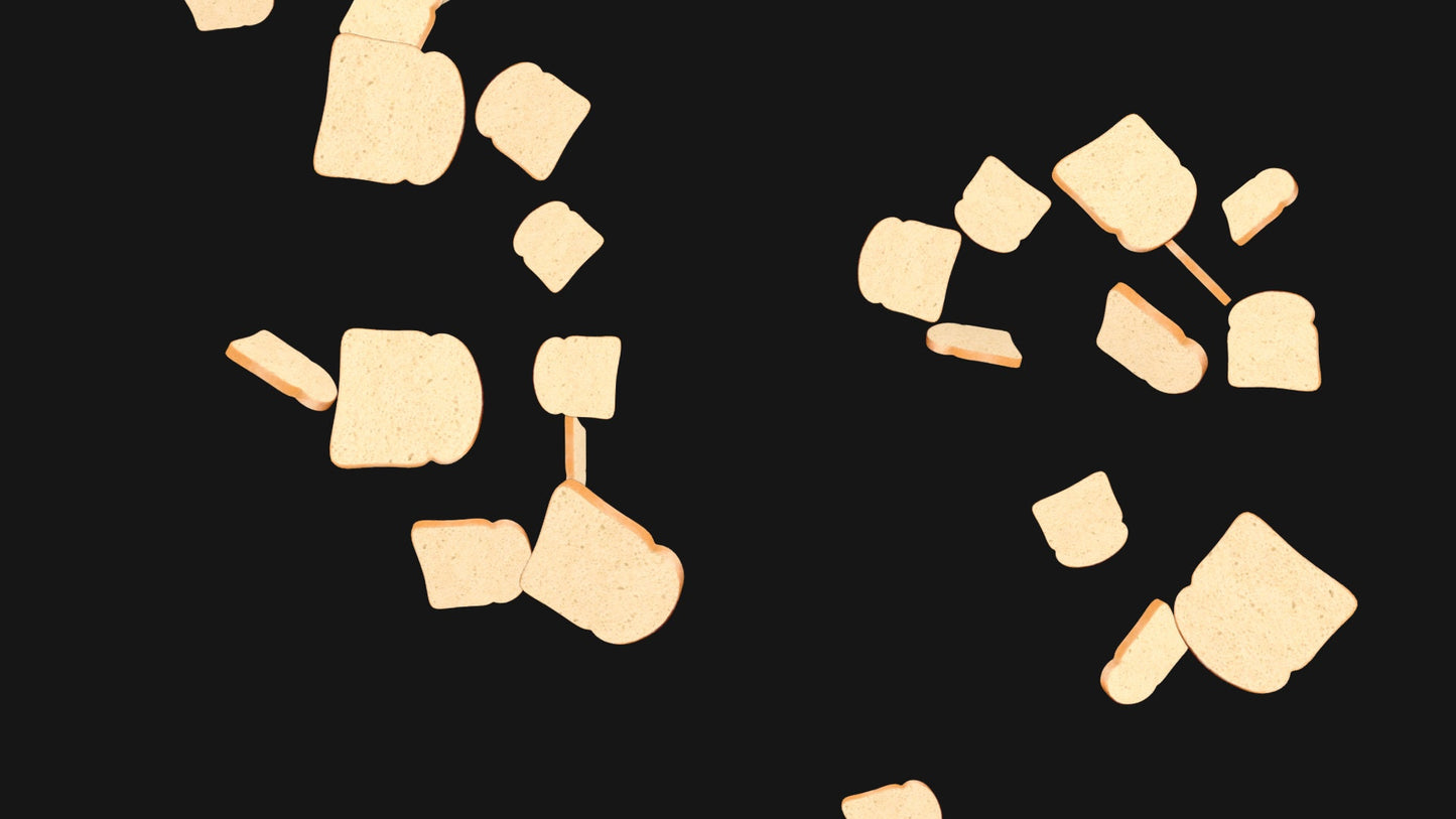 Bread & Butter Stream Alert Bundle - Two Fun Food Animations - Full Screen Overlays w/ Transparent Background - 1920x1080 - Instant Download