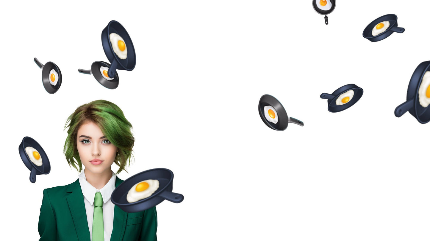 Fried Egg Stream Alert - Raining Eggs Animation - Full Screen Animated Overlay with Transparent Background - 1920x1080 - Instant Download