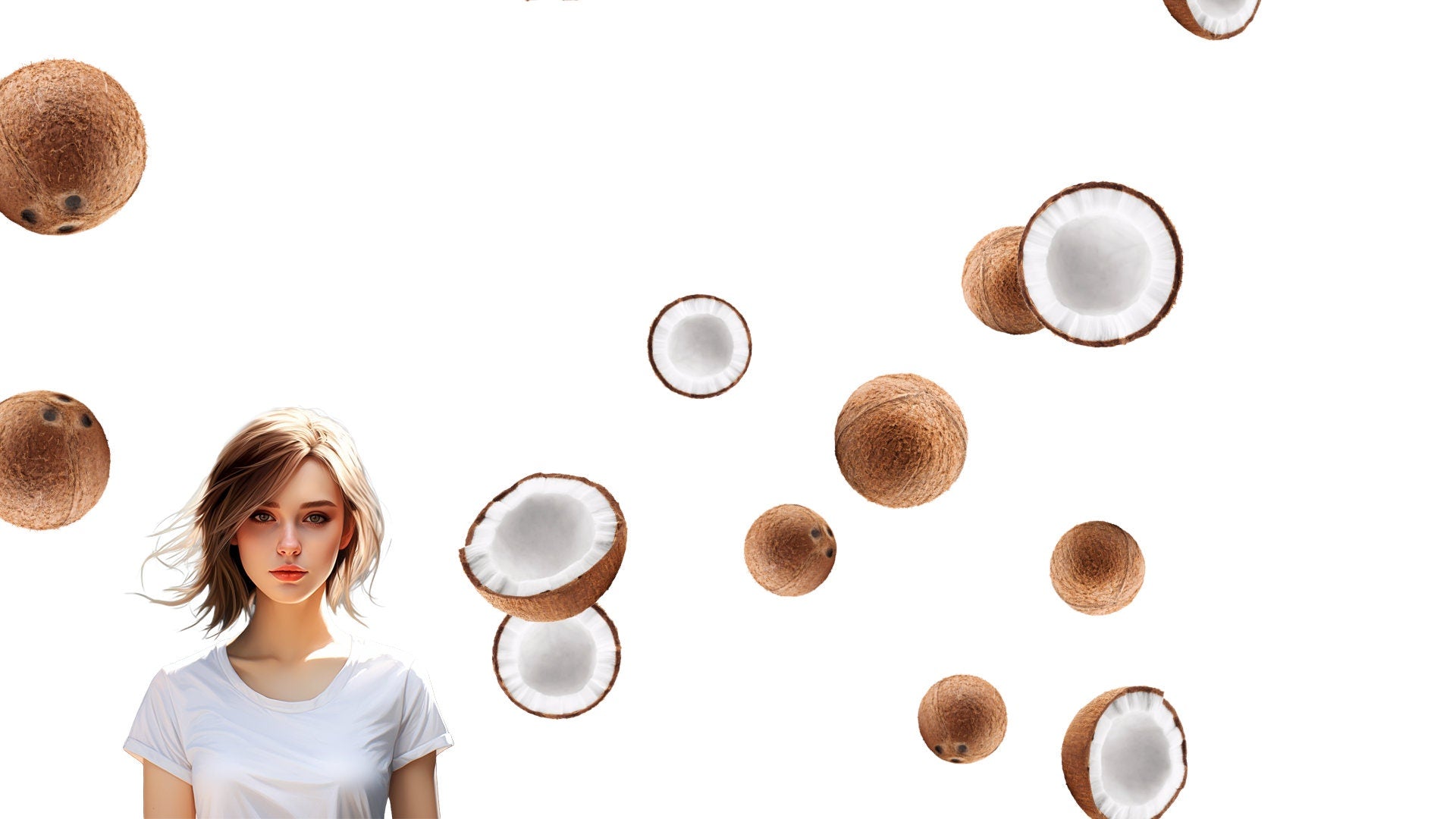 Coconut Rain Stream Alert - Animated Nut Drop Overlay with Transparent Background - Full Screen 1920x1080 - Instant Download - Easy to Use!