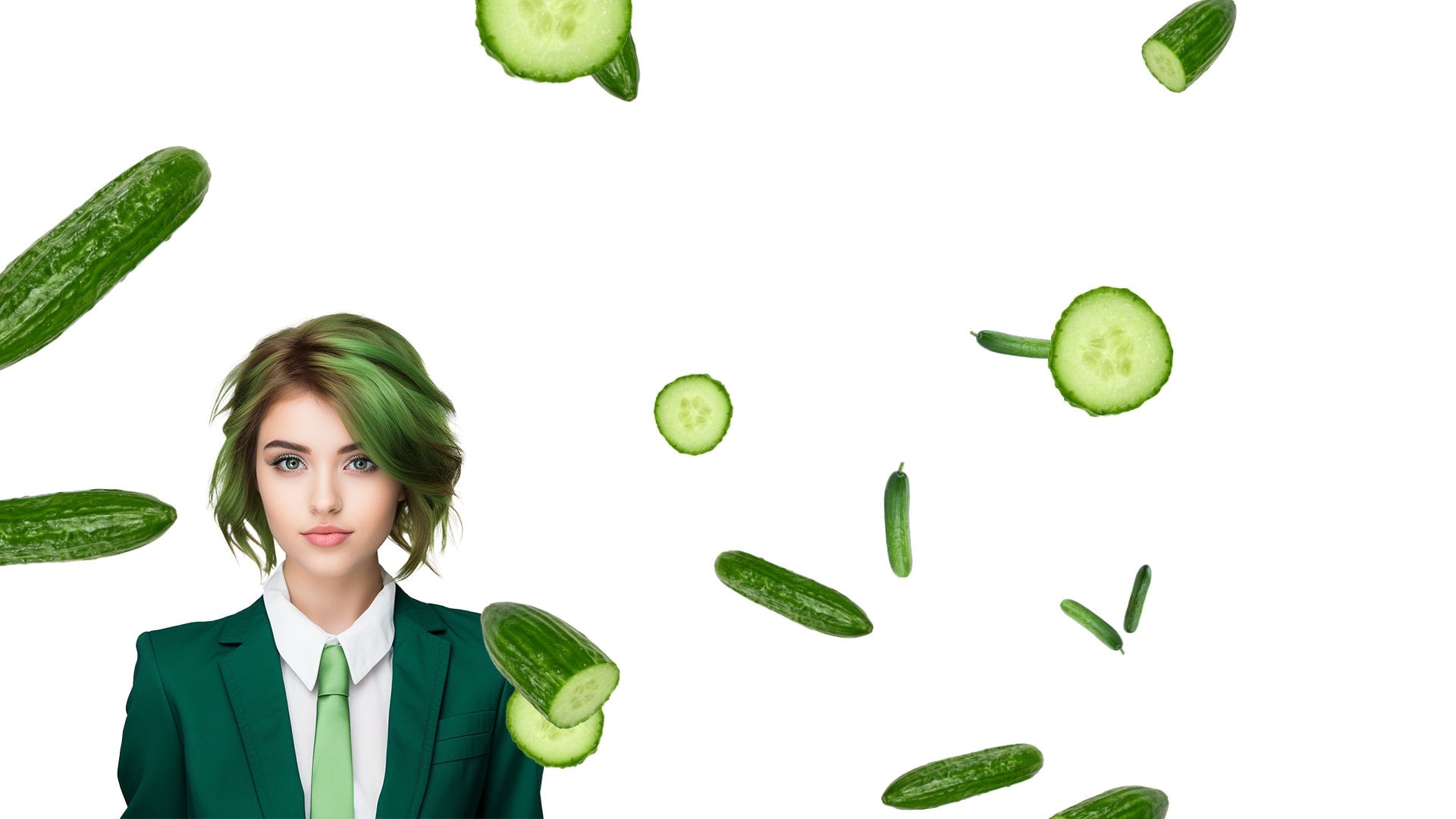 Raining Cucumbers Stream Alert - Full Screen Animated Overlay with Transparent Background - 1920x1080 - Instant Download - Food Stream Asset