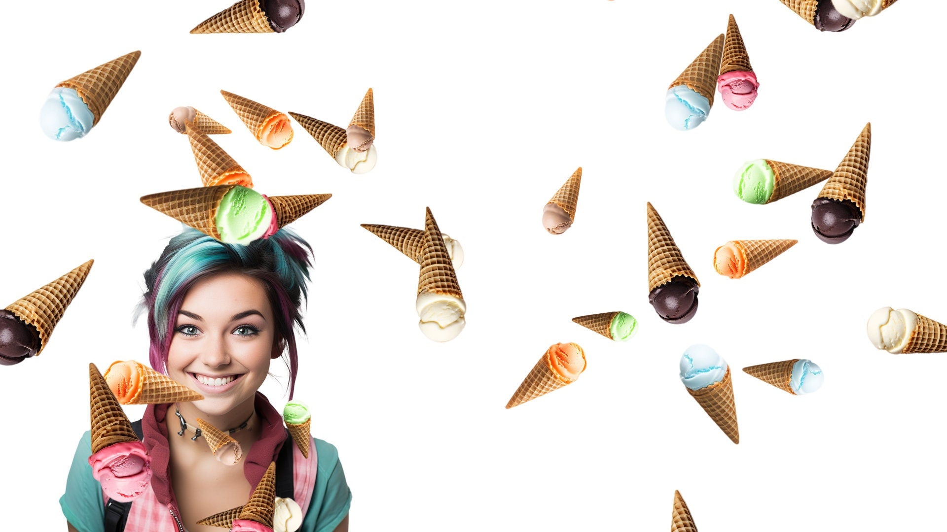 Ice Cream Stream Alert - Raining Dessert Animation - Animated Overlay w/ Transparent Background - 1920x1080 Full Screen - Instant Download