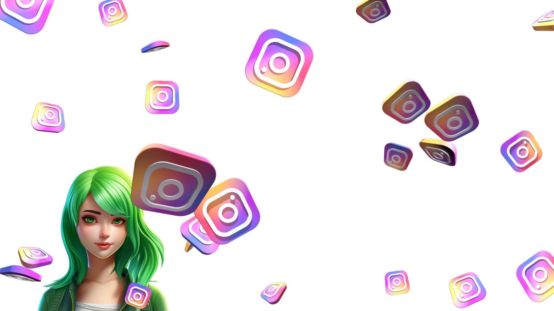 Instagram Logo Stream Alert - !Socials Full Screen Animation w/ Transparent Background - 1920x1080 - Instant Download - Animated OBS Overlay