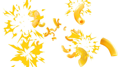 Mac & Cheese Splat Stream Alert - Full Screen Animated Overlay w/ Transparent Background - 1920x1080 - Instant Download - Cheesy Funny Fun!