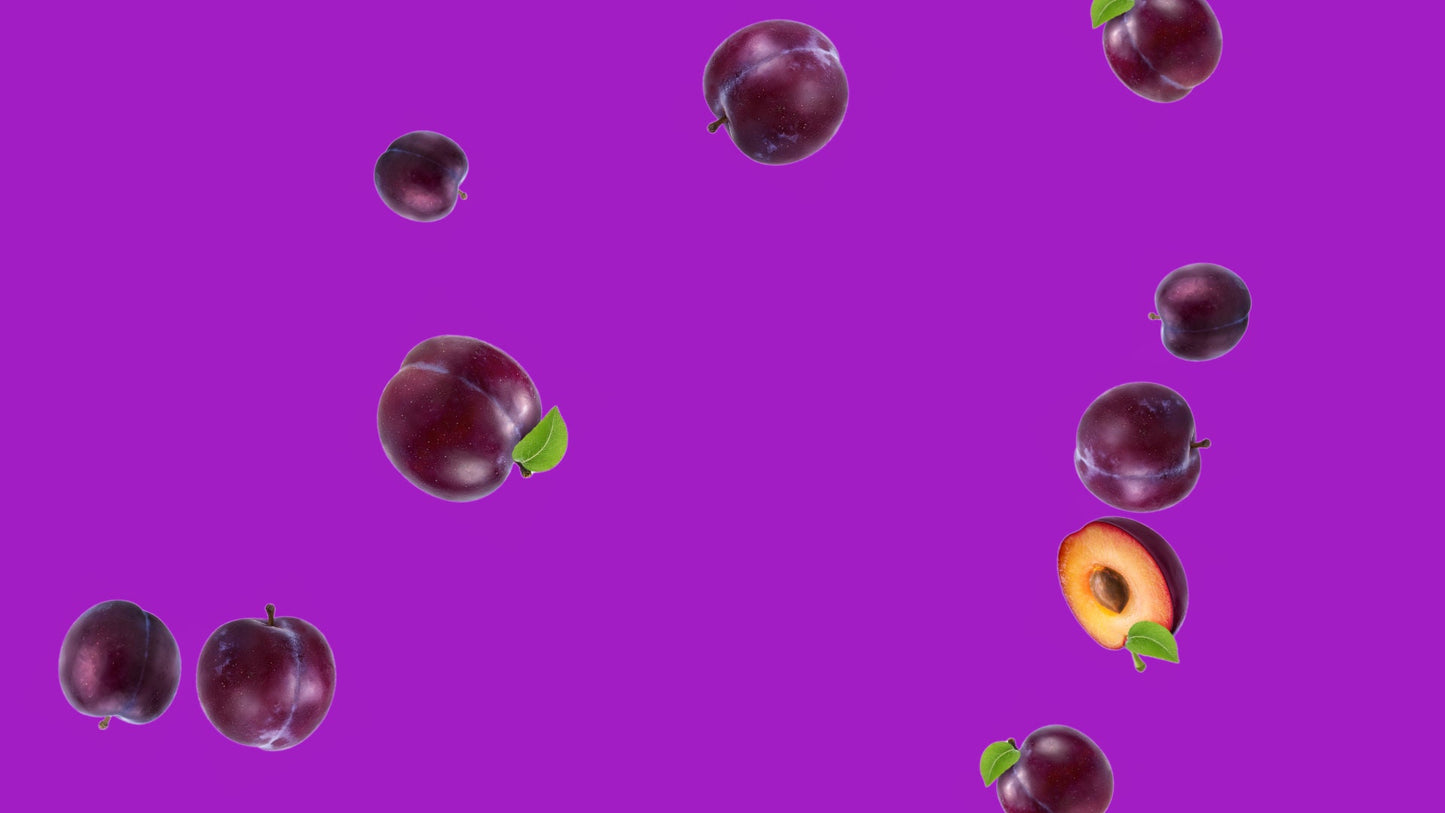 Raining Plums Stream Alert - Full Screen Animated Overlay w/ Transparent Background - 1920x1080 - Instant Download - Feel it in your Plums!