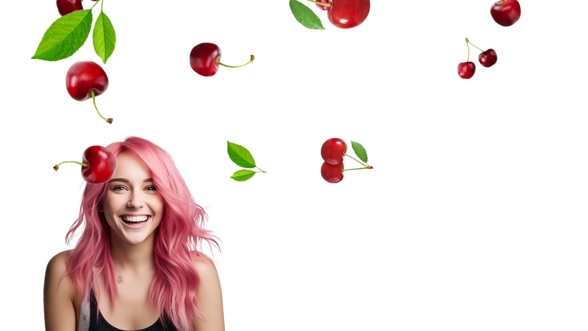 Raining Cherries Stream Alert - Red Cherry Drop Animated Overlay with Transparent Background - 1920x1080 Full Screen - Instant Download