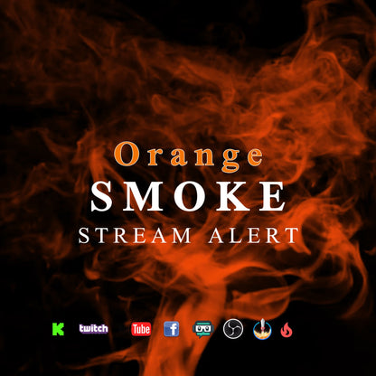 Orange Smoke Stream Alert - Animated Overlay with Transparent Background - Full Screen 1920x1080 - Smokey Special Effect - Instant Download