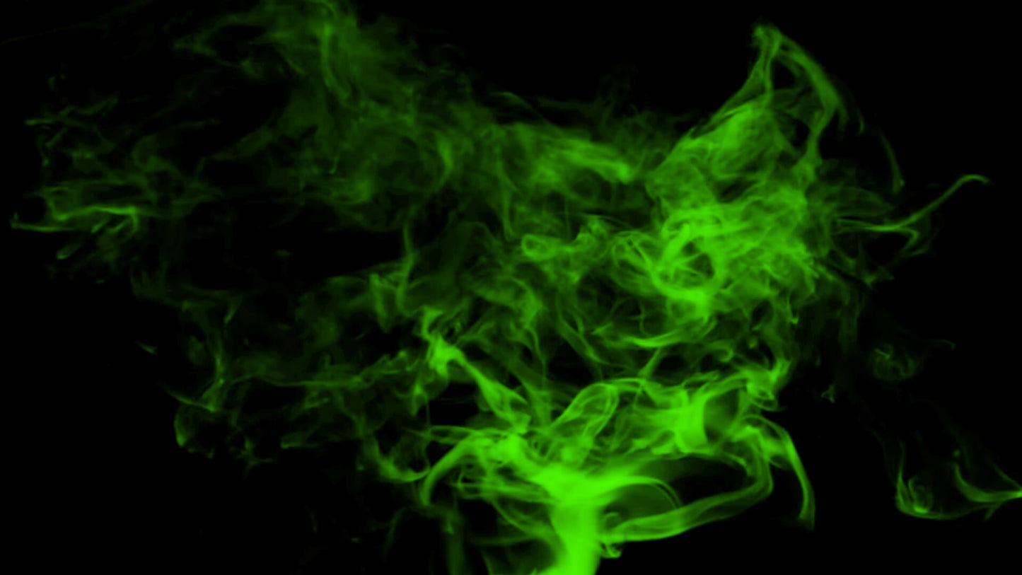 Green Smoke Stream Alert - Animated Overlay with Transparent Background - Full Screen 1920x1080 - Special Effect - Instant Download - Toxic