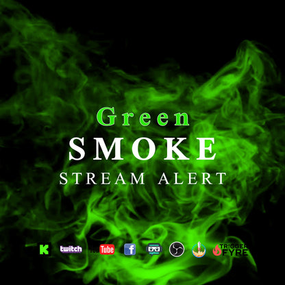 Green Smoke Stream Alert - Animated Overlay with Transparent Background - Full Screen 1920x1080 - Special Effect - Instant Download - Toxic