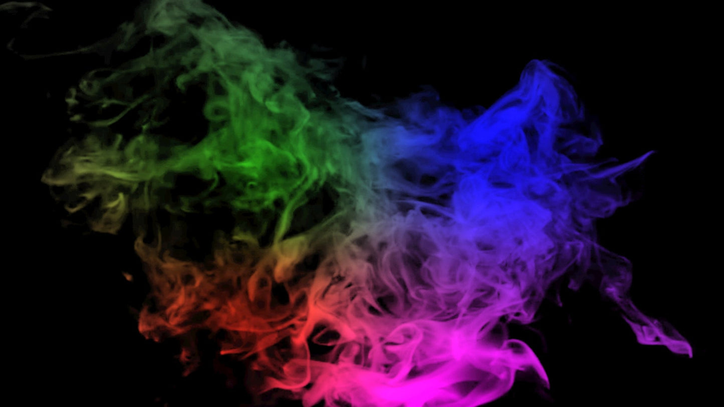 Kawaii Smoke Stream Alert - Full Screen Animated Overlay with Transparent Background - 1920x1080 - Instant Download - Cute Rainbow Effect