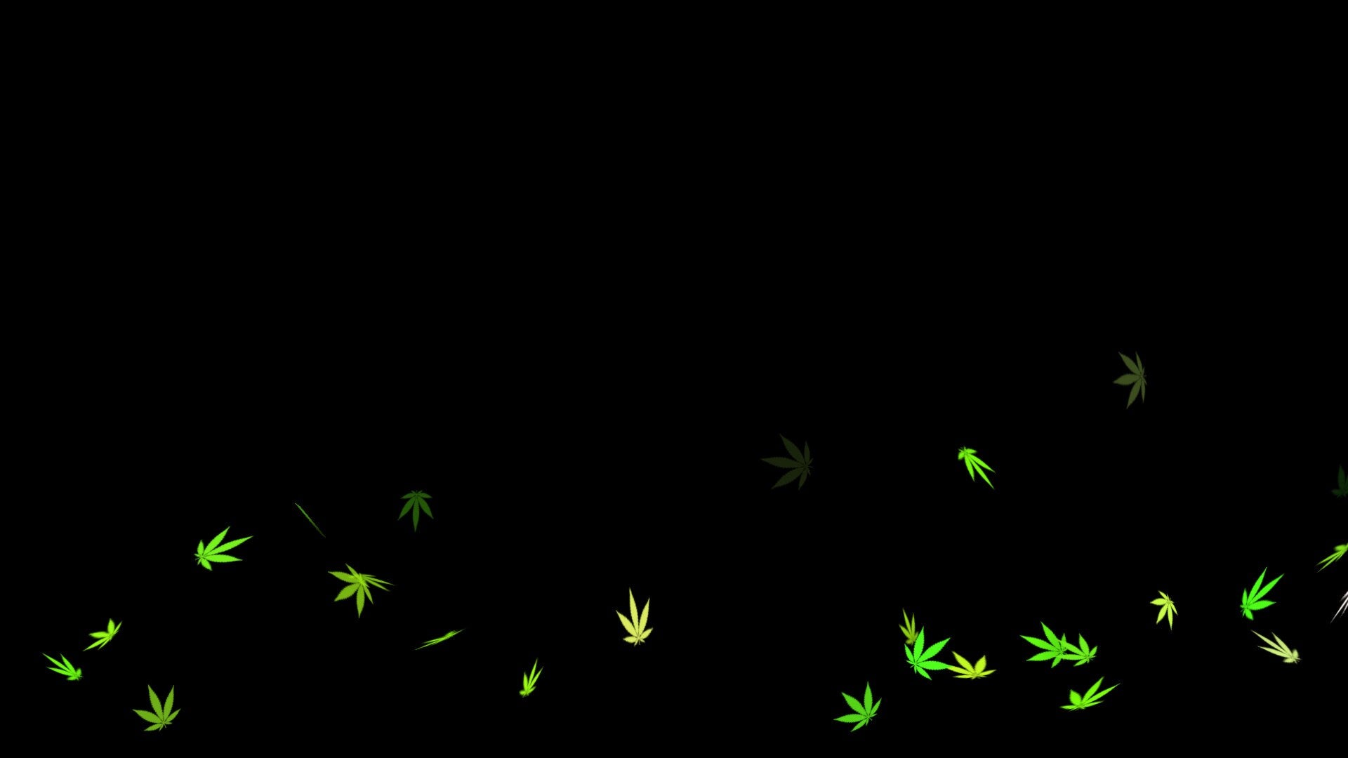 Floating Weed Animated Overlay - Cannabis Stream Alert - 1920x1080 Full Screen 420 Video Overlay w Transparent Background - Instant Download