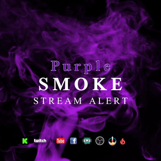 Purple Smoke Stream Alert - Animated Overlay with Transparent Background - Full Screen 1920x1080 - Smokey Special Effect - Instant Download