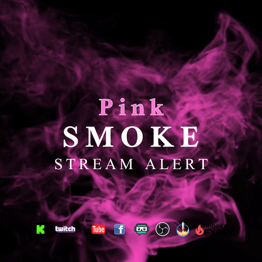 Pink Smoke Stream Alert - Full Screen Effect - Animated Overlay with Transparent Background - Instant Download - 1920x1080 - Easy to Setup!