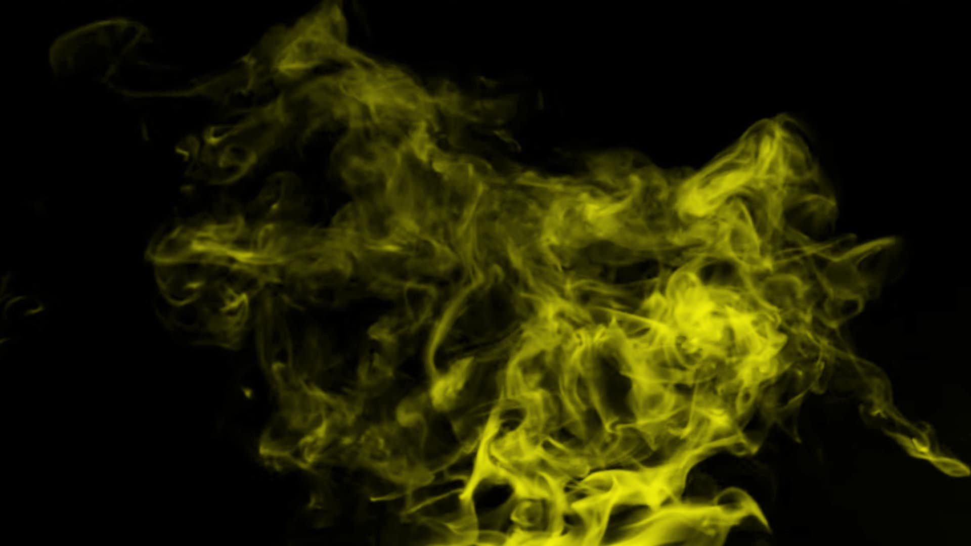 Yellow Smoke Stream Alert - Animated Overlay with Transparent Background - Full Screen 1920x1080 - Smokey Special Effect - Instant Download