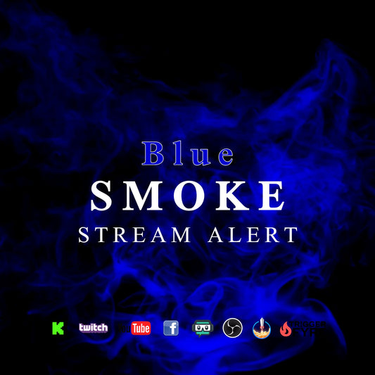 Blue Smoke Stream Alert - Full Screen Effect - Animated Overlay with Transparent Background - Instant Download - 1920x1080 - Easy to Setup!