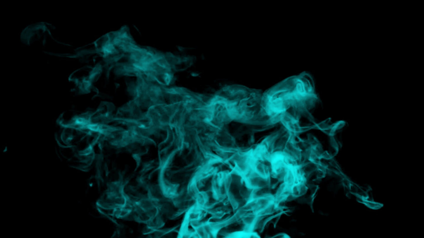 Aqua Smoke Stream Alert - Full Screen Effect - Animated Overlay with Transparent Background - Instant Download - 1920x1080 - Easy to Setup!