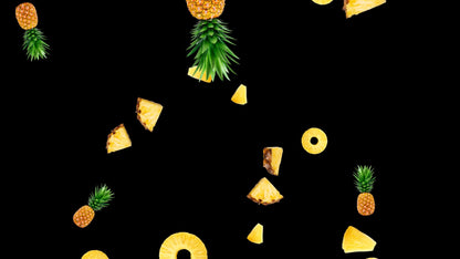 Pineapple Rain Stream Alert - Tropical Fruit Shower - Animated Overlay w/ Transparent Background - Full Screen 1920x1080 - Instant Download