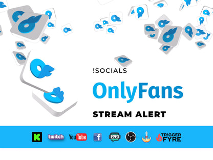 Only Fans Logo Stream Alert - !Socials Full Screen Animation w/ Transparent Background - 1920x1080 - Instant Download - Animated OBS Overlay