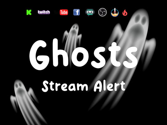 Ghosts Stream Alert - Spooky Animated Halloween Overlay w/ Transparent Background - Full Screen Ghost Animation - Horror - Instant Download