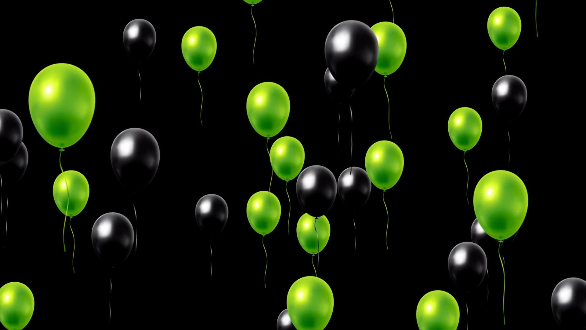 Spooky Balloon Party Stream Alert - Animated Floating Balloons w Transparent Background - Full Screen Overlay - 1920x1080 - Instant Download