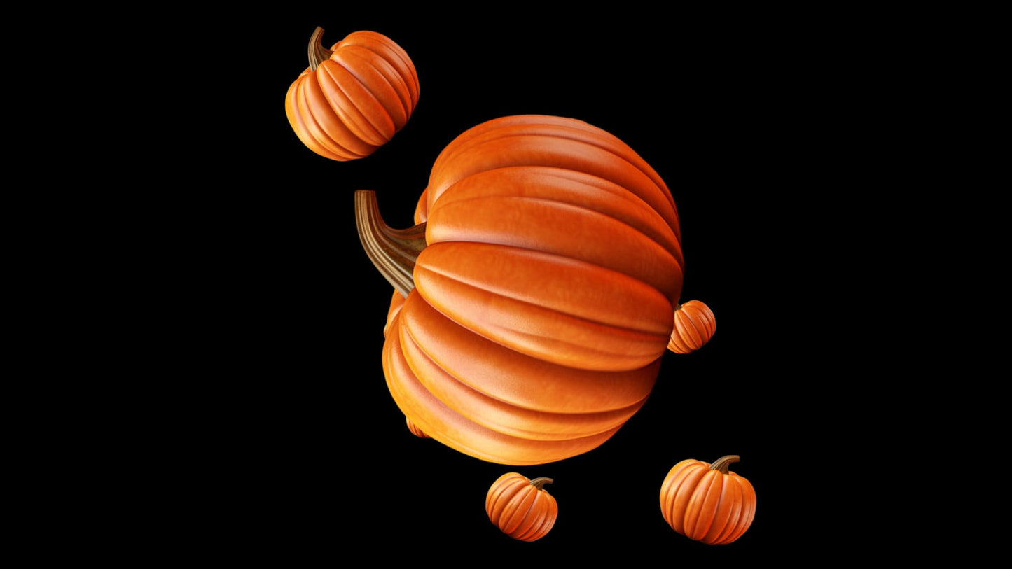 Pumpkin Stream Transition & Alert - Halloween Stinger - Full Screen Animated Overlay - 1920x1080 w Transparent Background - Instant Download