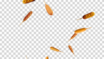 Corndog Rain Stream Alert - Full Screen Animated Overlay with Transparent Background - 1920x1080 - Snack for Streamers - Instant Download