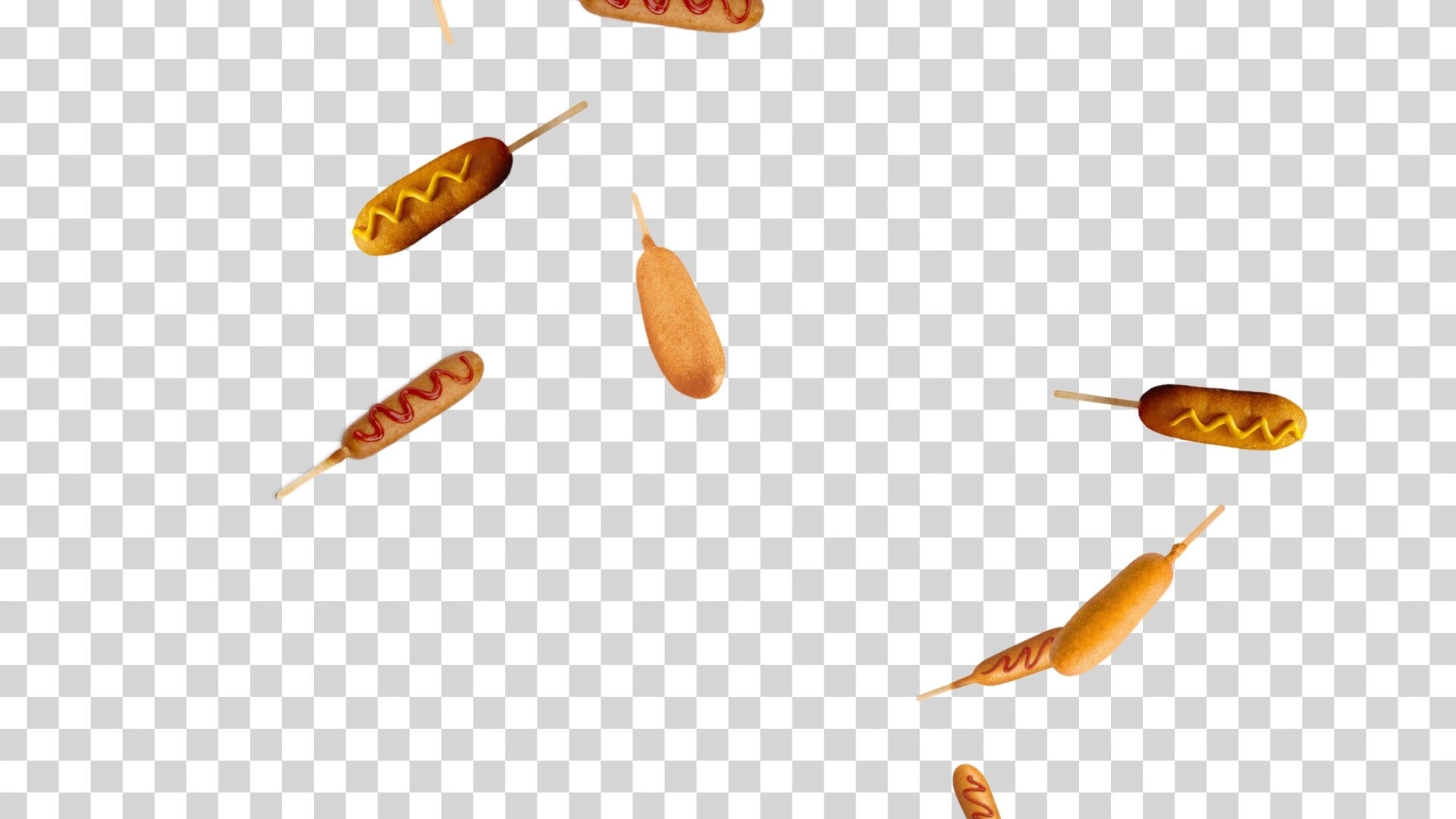 Corndog Rain Stream Alert - Full Screen Animated Overlay with Transparent Background - 1920x1080 - Snack for Streamers - Instant Download