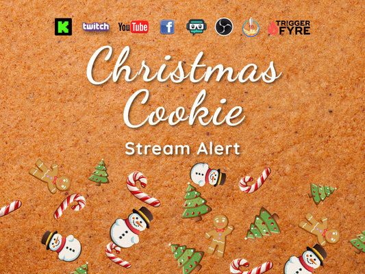 Christmas Cookie Stream Alert - Animated Holiday Overlay with Transparent Background - Full Screen 1920x1080 - Instant Download - .WEBM