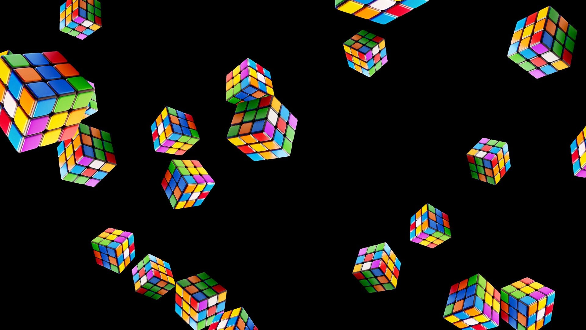 Rubik's Cube Stream Alert - Full Screen Animated Overlay with Transparent Background - 1920x1080 - Instant Download - Fun Puzzle Toy Effect