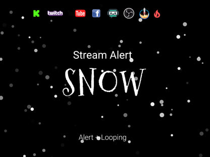 Snow Animated Stream Overlay - Looping & 30 Second Animation - Snowing Effect - Full Screen with Transparent Background - Instant Download