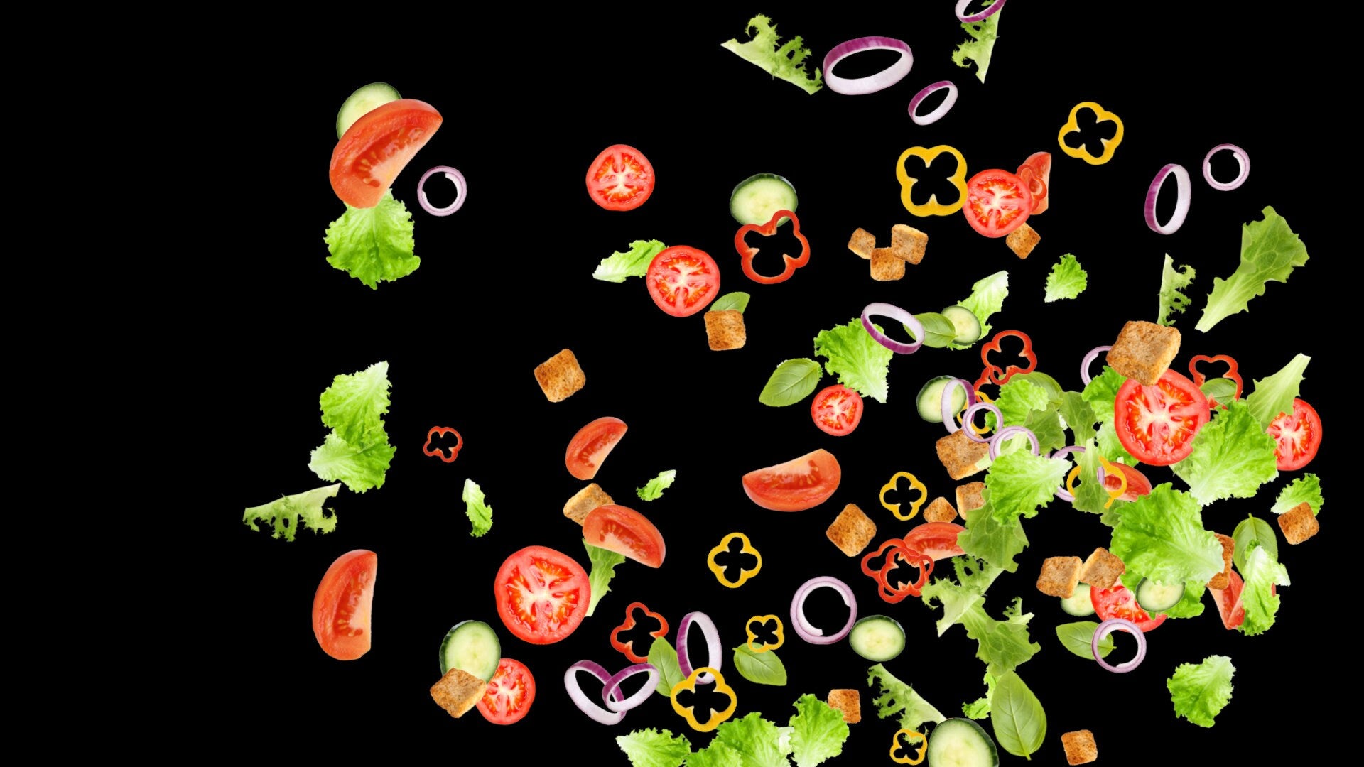 Salad Toss Stream Alert - Full Screen Animated Overlay w/ Transparent Background - 1920x1080 - Instant Download - Tutorial For Use Included