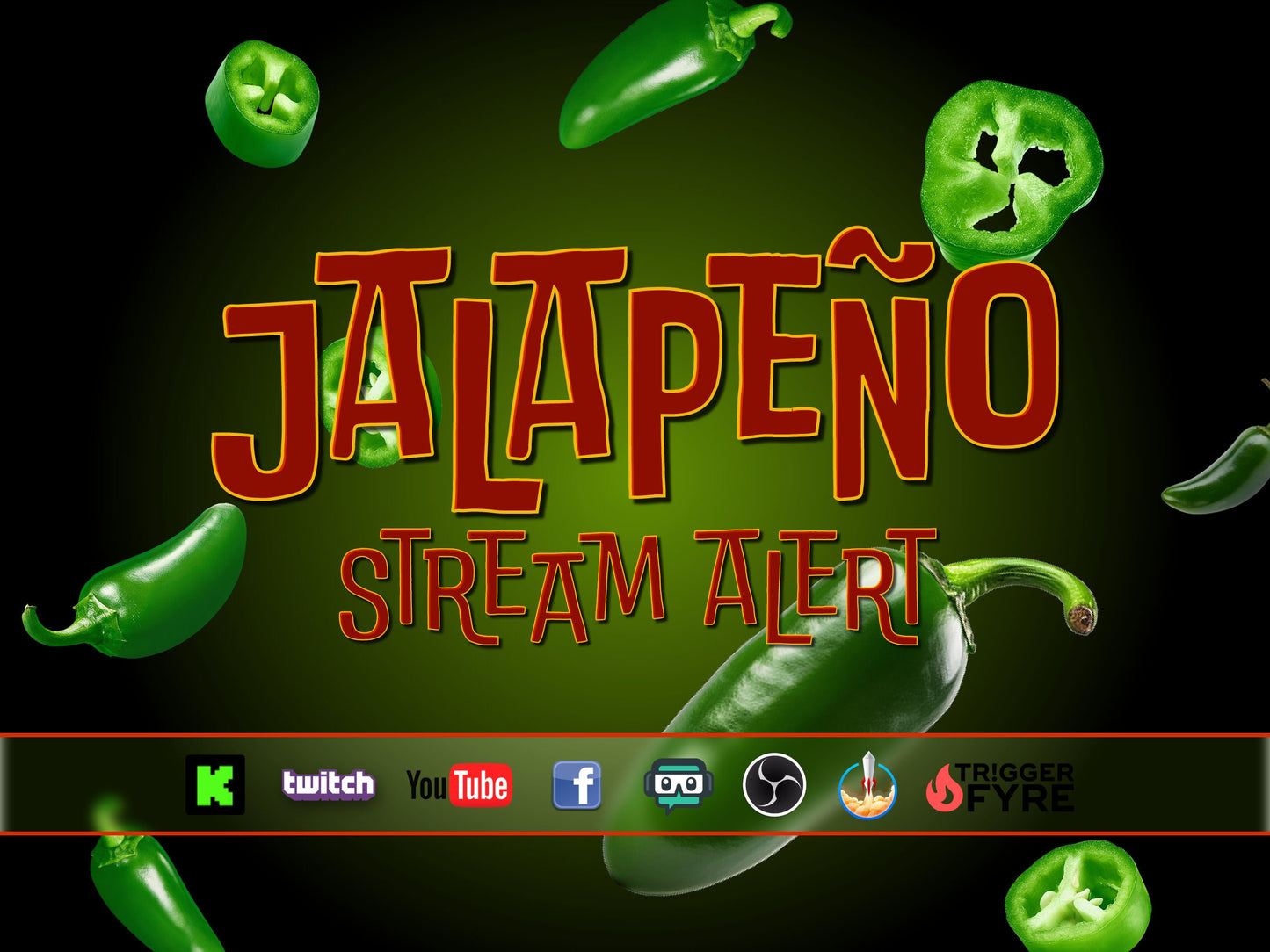 Jalapeño Stream Alert - Spicy Full Screen Animated Overlay with Transparent Background - 1920x1080 - Instant Download - Fun & Easy To Use!