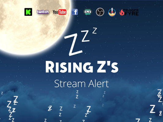 Rising Z's Stream Alert - Sleepy Streamer Effect - Full Screen Animated Overlay with Transparent Background - 1920x1080 - Instant Download