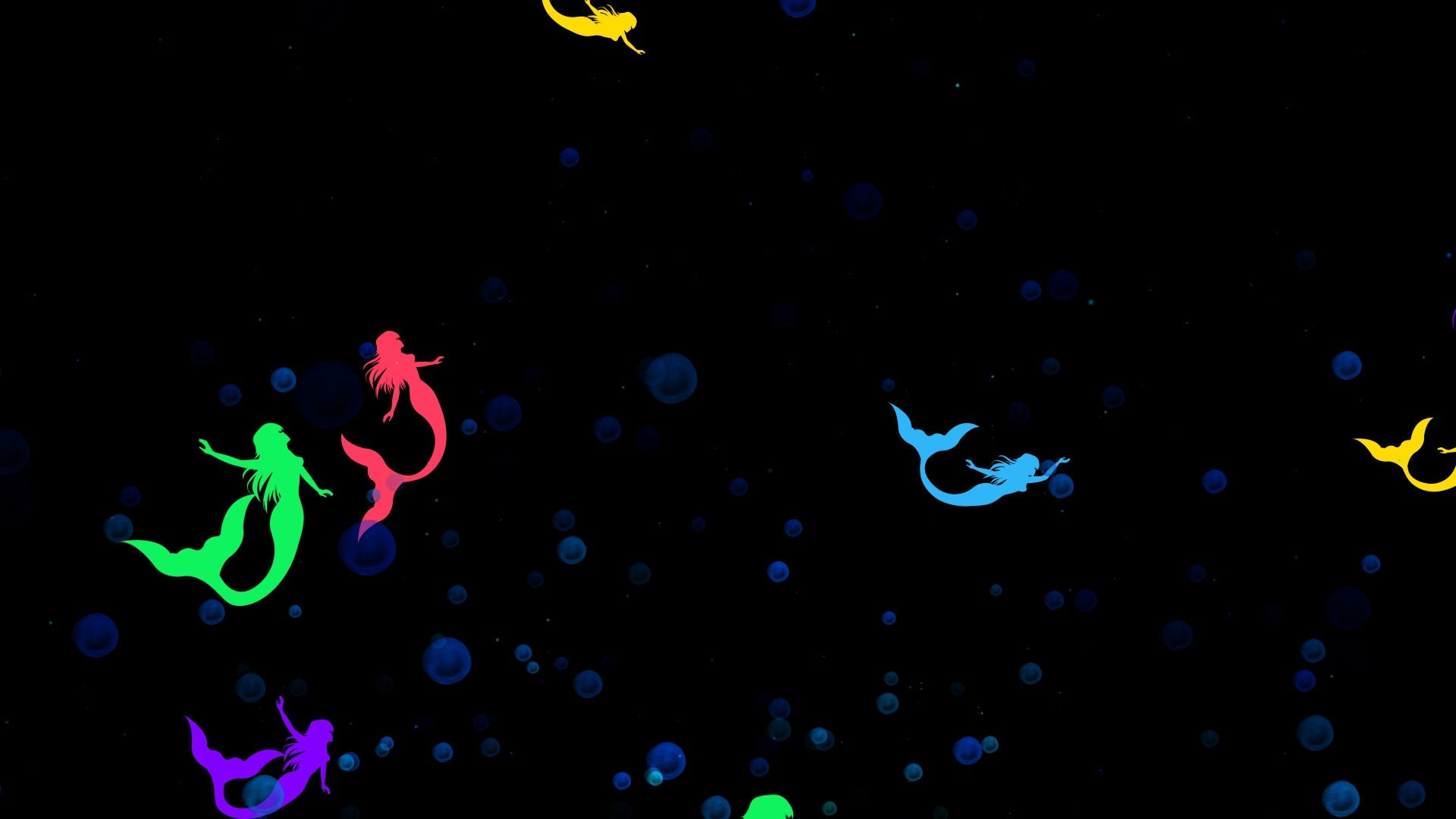 Mermaid Raid Stream Alert - Colorful Mermaids & Bubbles Effect - Full Screen Animated Overlay with Transparent Background - Instant Download